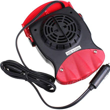 Jullynice 2 in 1 12V 150W Auto Car Heater Portable Heating Fan with Swing-Out Handle Windscreen Defroster Dashboard Driving Demister