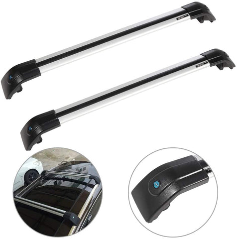 SCITOO fit for Ford Edge 2007-2017 for Buick Enclave 2012-2014 for Honda Pilot 2016 Aluminum Alloy Roof Top Cross Bar Set Rock Rack Cargo Luggage Carrier Racks
