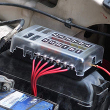 12 Way Blade Fuse Box Block Holder Indicator Auto Marine 12V 32V Waterproof Motorcycle Car Professional Parts (Color : Black)