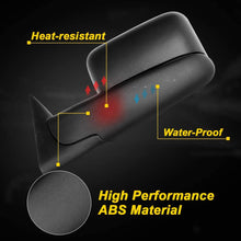 OCPTY Towing Mirrors with Power Heated Left Right Side Tow Mirrors Compatible with 1998-2001 for Dodge Ram 1500/2500/3500 Truck with Black housing