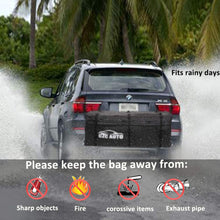 CZC AUTO Expandable Hitch Cargo Carrier Bag 9.5 cu. ft Extends to 11.6 cu. ft, Waterproof/Rainproof/Weatherproof, for Car Truck SUV Vans' Hitch Trays Hitch Baskets, Safe Steady Durable Soft Black