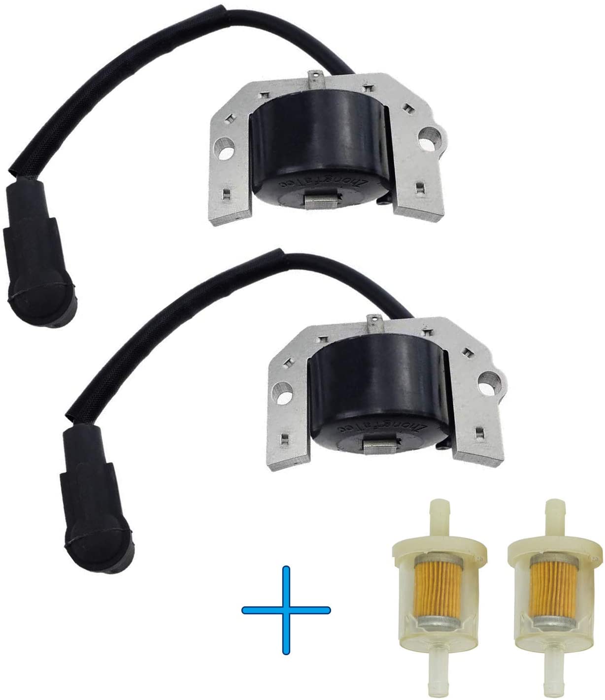 Ignition Coil Replacement Model Fits for Kawasaki FH381V FH430V FH480V FH541V, Set of 2 Replaces 21171-7006 21171-7001 21171-7007 21171-7013 21171-7034 John Deere AM121820 AM133525