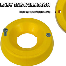 VaygWay Trailer Tongue Jack Wheel Dock – Heavy Duty Yellow Wheel Stopper – Dock Chock Yellow High Visibility – Yellow Travel Trailer Jack Caster