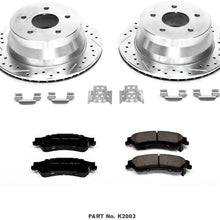 Power Stop K2003 Rear Brake Kit with Drilled/Slotted Brake Rotors and Z23 Evolution Ceramic Brake Pads