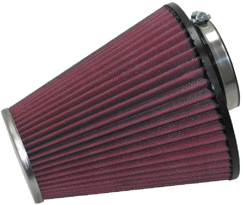 K&N Universal Clamp-On Filter: High Performance, Premium, Washable, Replacement Filter: Flange Diameter: 2.5 In, Filter Height: 7.0625 In, Flange Length: 0.8125 In, Shape: Round Tapered, RC-9300