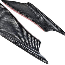 IKON MOTORSPORTS | Front Canards Splitters Compatible With Most Vehicles | Universal V1 B Style 36CM Air Dam Chin Bodykit Spoiler Splitter Valance Canards CF Carbon Fiber Pair