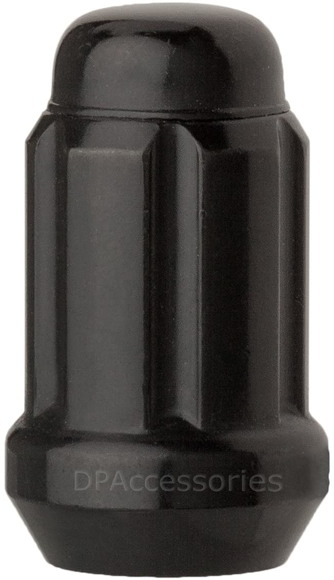 DPAccessories D5246P-2308/20 20 Black 12x1.5 Closed End Spline Tuner Lug Nuts for Aftermarket Wheels Wheel Lug Nut