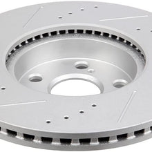 Front CeRamic Pads Brake Rotors Discs Drilled Slotted HUBDEPOT fit for 2009-2010 P-ontiac Vibe, 2008-2014 S-cion xD, 2009-2019 T-oyota Corolla, 2009-2013 T-oyota Matrix