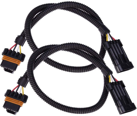 24'' LT1 Oxygen O2 Sensor LS1 LS6 LT4 Header Extension Wire Harness 4 Wire Flat Connector for Camaro Corvette (2Pcs)