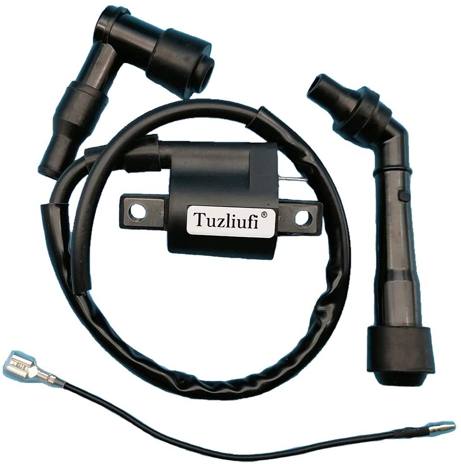 Tuzliufi Ignition Coil for Quadracer Quadsport Quadrunner KX60 KX65 KX80 Big Wheel KX85 KDX80 KX125 KDX200 KX250 KX100 LT250R LT300 LT500 RM125 Z400 LTZ400 LT185 ATC110 ATC185 ATC185S ATC200 Z378
