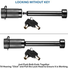 CZC AUTO Heavy Duty Trailer Hitch Receiver Lock Pin, 5/8 Inch Dia, 4 Inch Super Extra Long Black Pin for Class III IV Hitches, for Hitch Bike Rack Tray Ball Tow Rope for Trailer Truck Car Boat