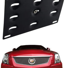 DEWHEL Front Bumper Tow Hook License Plate Mount Bracket Holder Bolt On for 2008-2013 Cadillac CTS Sedan 2010-2014 Cadillac CTS Wagon 2011-2014 Cadillac CTS Coupe
