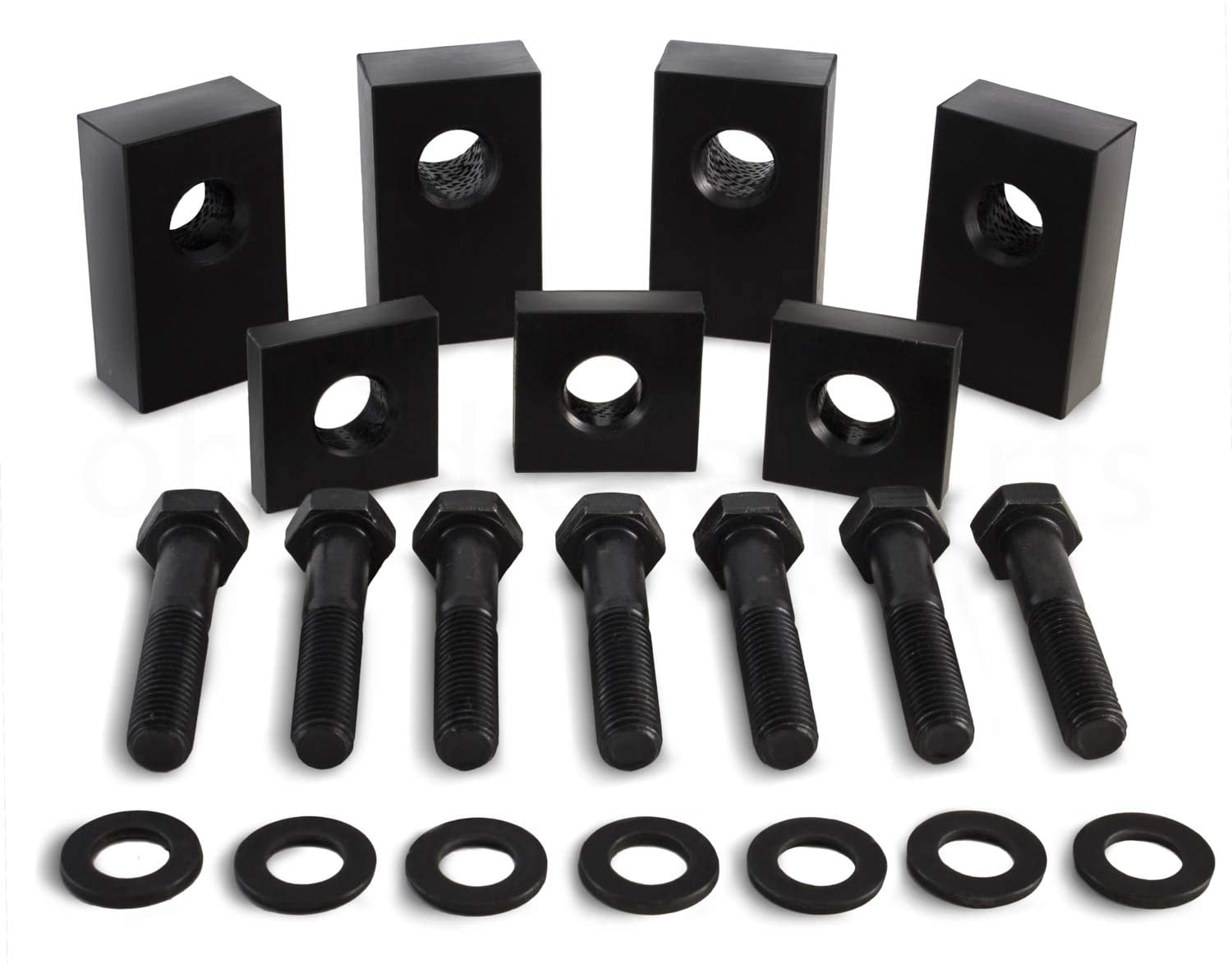 Jeep Wrangler JKU/JL Black Delrin Plastic Rear Seat Recline Kit with Bolts and Washers 2007-2020+