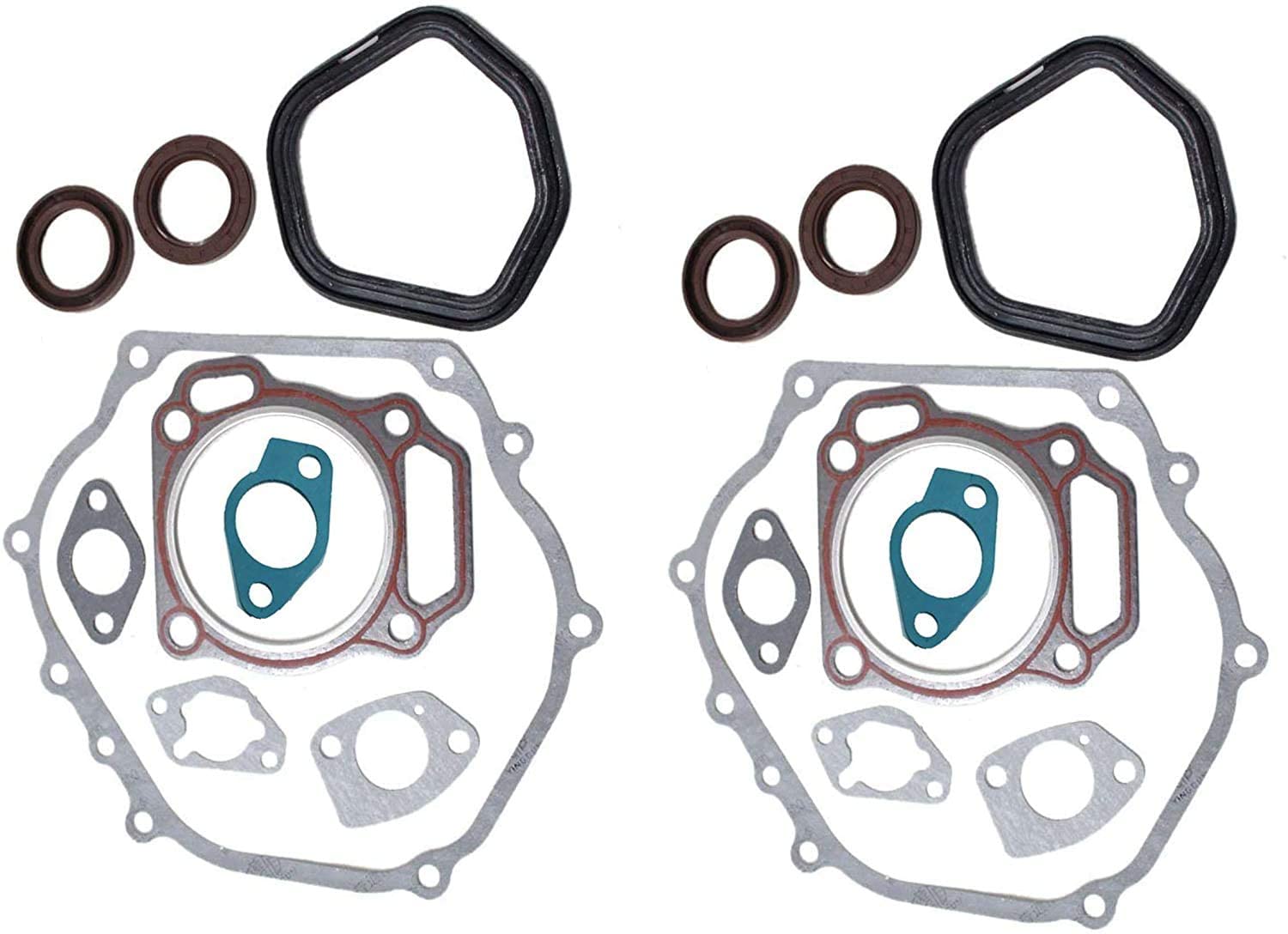 Swess 13 hp Gasket Cylinder Head Exhaust Muffler for GX390 GX 390 Fits 13HP Engine Generator(2 set)