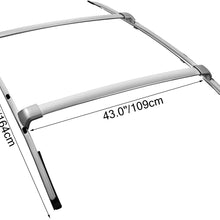 Bestauto 4PCS Roof Rack Aluminium Roof Rail Plus Roof Rack Cross Bars Silver Luggage Carrier Compatible With Honda Vezel HRV, 2016-2020, Silver