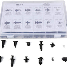 LUJUNTEC 242Pcs Bumper Retainer Clips Auto Fasteners Rivet Clips Body Fastener Clips with Plastic Box