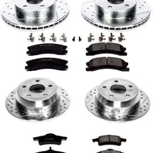 Power Stop K2150 Front & Rear Brake Kit with Drilled/Slotted Brake Rotors and Z23 Evolution Ceramic Brake Pads