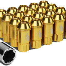 J2 Engineering 7075 Replacement forged Aluminum M12X1.5 20Pcs 50mm Long Open End Lug Nut Set w/Turner (Red)