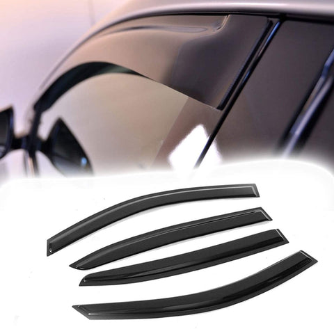 VIOJI 4pcs Compatible with 2008-2012 Honda Accord Sedan Smoke Deflector Sun Rain Guard Vent Shade Window Visors