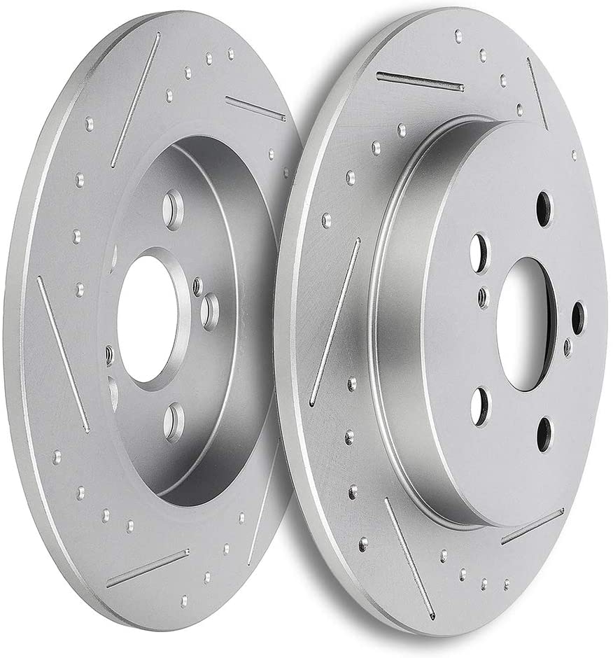Front Brake Rotors Discs Slotted HUBDEPOT fit for L-exus CT0h,P-ontiac Vibe