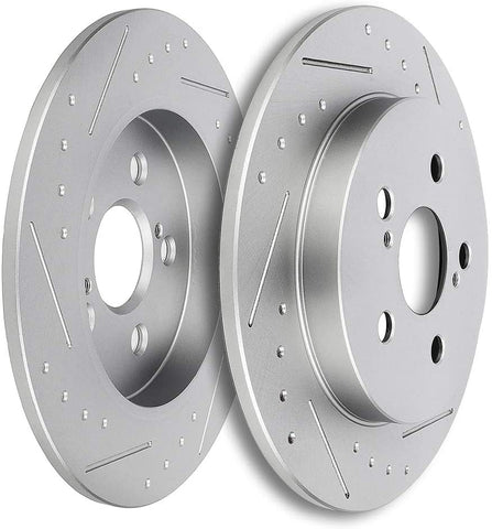 Front Brake Rotors Discs Slotted HUBDEPOT fit for L-exus CT0h,P-ontiac Vibe