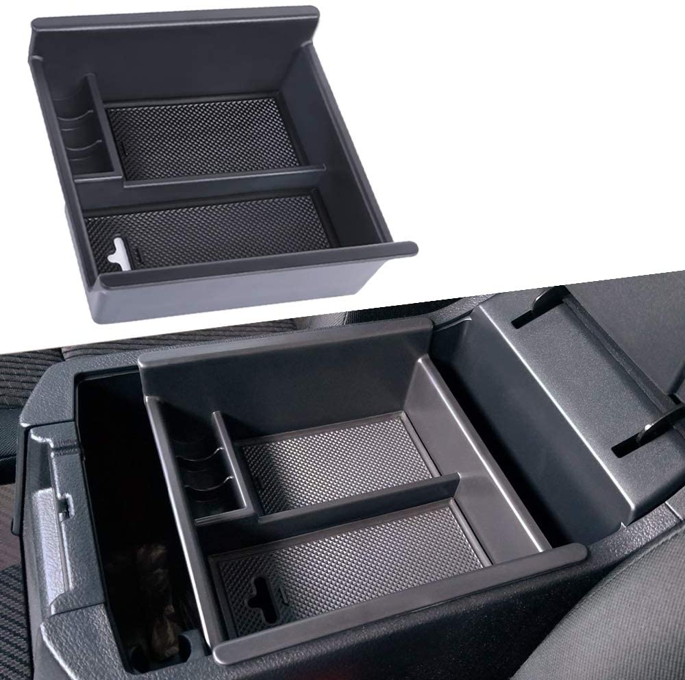JDMCAR Center Console Organizer Compatible with Toyota 4Runner (2010-2019 2020), Insert ABS Black Materials Tray, Armrest Box Secondary Storage