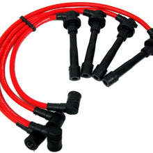 VMS RACING 94-01 10.2mm High Performance Engine SPARK PLUG WIRES Wire Set in RED Compatible with Honda Acura Integra RS LS GS SE B18A1 B18A2 DB7 DB8 Type R DOHC VTEC Non-VTEC B18 B18B 1994-2001