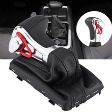 Gear Shift Knob - New Gear Shift Knob Gaitor Boot Cover Black Leather Compatible with Audi A5 A4L Q5 B8 B8PA B9 2009-2016
