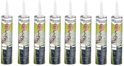 Dicor 551LSB Non-Leveling Lap Sealant, Black, (8pack)
