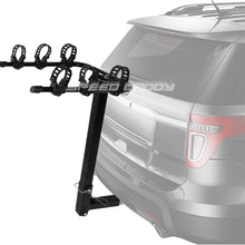 2 Inches Hitch Fold-Up Mount Rear Trailer Bicycle/Bike Rack Carrier Storage (Powdered Coated Black)