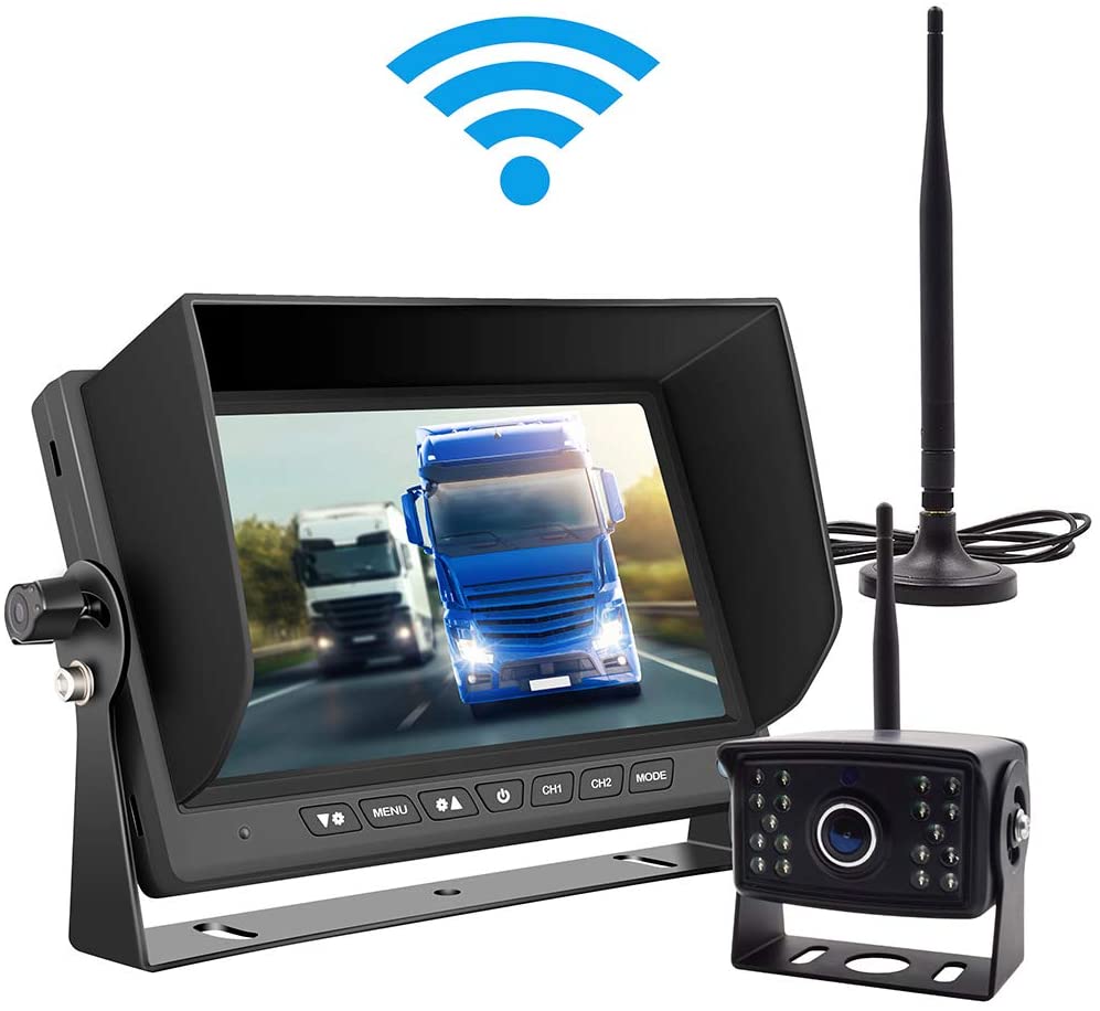 Wireless Backup Camera Kit Waterproof Wireless License Plate Rear View Camera,Night Vision Reverse Rearview Cam for Trucks, Trailer, RV,Pickup Trucks,Cargo,Vans,etc