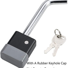 TOPSKY Trailer Hitch Receiver Lock Dual Bent Pin Style 5/8 inch Diameter Fits 2" or 2-1/2" Receiver Carbon Steel with Two Flat Key