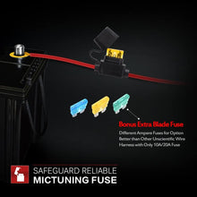 MICTUNING HD 14AWG 300w LED Light Bar Wiring Harness Fuse 40Amp Relay ON-OFF Waterproof Switch(1Lead)