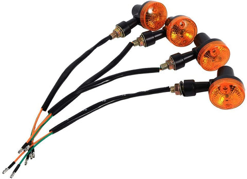 Motorcycle light, Qiilu 4x Universal Motorcycle Turn Signal Indicators Blinker Amber Light Bulb 12V