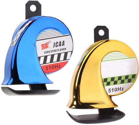 Kesoto 2pcs Compact Motor Motorbike Car ATV Loud Snail Air Horn Universal 12V 110dB