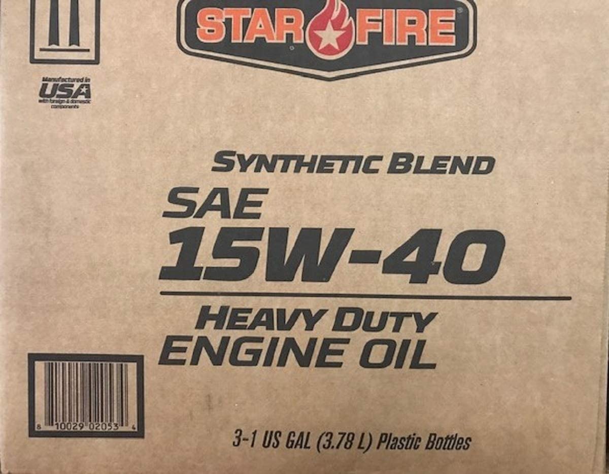 ' Star Fire Premium Lubricants Syn Blend 15W40 CK-4 3 Gallon Carton