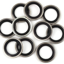 X AUTOHAUX 10pcs 19x28x3mm G1/2 BSP Car Engine Oil Drain Crush Flat Bonded Washer Seal Gaskets