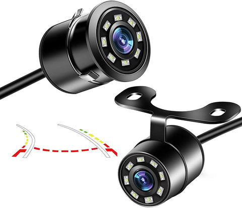 Car Backup Camera, Niloghap Universal IP69K Waterproof Rear View Camera, IR Night Vision with Dynamic Trajectory Guide Line Reverse Camera for Car Pickup Truck SUV RV Van