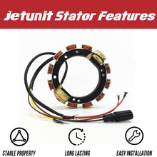 JETUNIT Stator 9amp 4 Cyl For Johnson Evinrude 120hp-140hp 1988-2001 V4 Loopers 763769 583410 173-3410