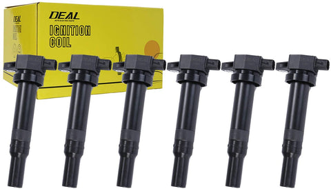 DEAL Pack of 6 New Ignition Coils For 2007-2010 Kia Rondo/Optima/Magentis 2007-2009 Hyundai Santa Fe 2.7L V6 Compatible with UF558 C1567