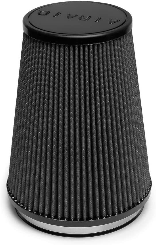 Airaid 702-469 Universal Clamp-On Air Filter: Round Tapered; 6 Inch (152 mm) Flange ID; 9 Inch (229 mm) Height; 7.5 Inch (191 mm) Base; 5 Inch (127 mm) Top, Black