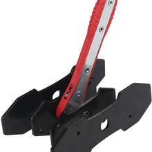 JDMON Brake Piston Caliper,Brake Caliper Press Tool,for Single Twin Quad Piston Disc Brake,360 Degree Swing Ratchet Wrench Spreader Tools,with 2 pcs Steel Plates, Red
