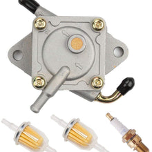 Podoy Club Car Fuel Pump for Gas Golf Cart Tune Up Kit with Fuel Filter Spark Plug DS Precedent from 1984 to Present 290FE 350FE Compatible with Kawasaki Engine 1014523