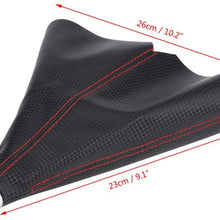 Qiilu Universal Car Manual PU Leather Gear Gaiter Shift Shifter Boot Replacement Red Stitch Gear Gaiter Boot Cover
