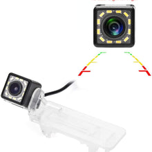 eHANGO Car Rear View Camera with 4 Pin to RCA Cable Bracket License Plate Lights Housing Mount for Mercedes Benz Smart/Smart Fortwo/Smart ED/Smart ForJeremy (8 LED)