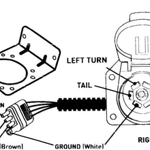 HOB4U 4-Way Flat to 7-Way Round Blade Trailer Adapter Wiring Plug Connector with Mounting Bracket for Towing Solutions