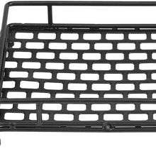 SALUTUYA Steel Universal Black Roof Rack Car Top Luggage Holder Model Vehicle Accessory Luggage Tray Roof Rack for Tamiya CC01 / CR01 / D90 / SCX10 1/10 1/8 RC Crawler Car