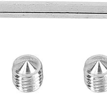 X AUTOHAUX Universal Aluminum Alloy Car Gear Stick Shift Knob with Button Lever Shifter Silver Tone