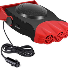 Portable 12V Heater Auxiliary Car Heater Fan Heating Windshield Defroster Antifreeze For Car Glass Home Interior Motor Camper Rv Caravan Tent Trailer Camper Van With Turning On The Engine (BLACK)