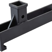 Mophorn Heavy Duty Trailer Hitch Receiver, Standard 2 Inch Hitch Receiver, Forklift Skid Steer Adapter Forklift Panel Towing Attachment, in Black and Steel